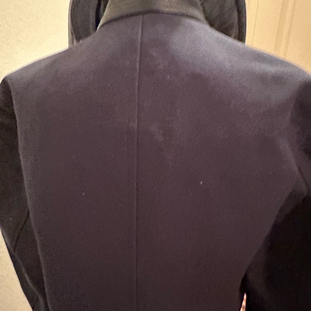 Burberry Blue Double Breasted Peacoat with Wide Lapel - Picture 6 of 11